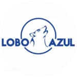 Marca de pienso para perros lobo azul logotipo